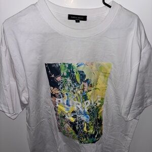 Purple Brand White Graphic Tee